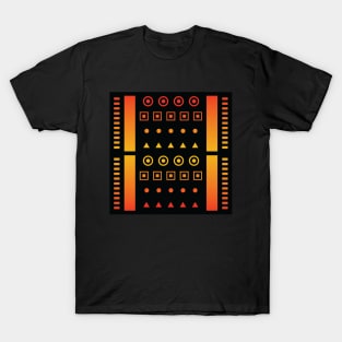 “Dimensional Information (2)” - V.4 Orange - (Geometric Art) (Dimensions) - Doc Labs T-Shirt